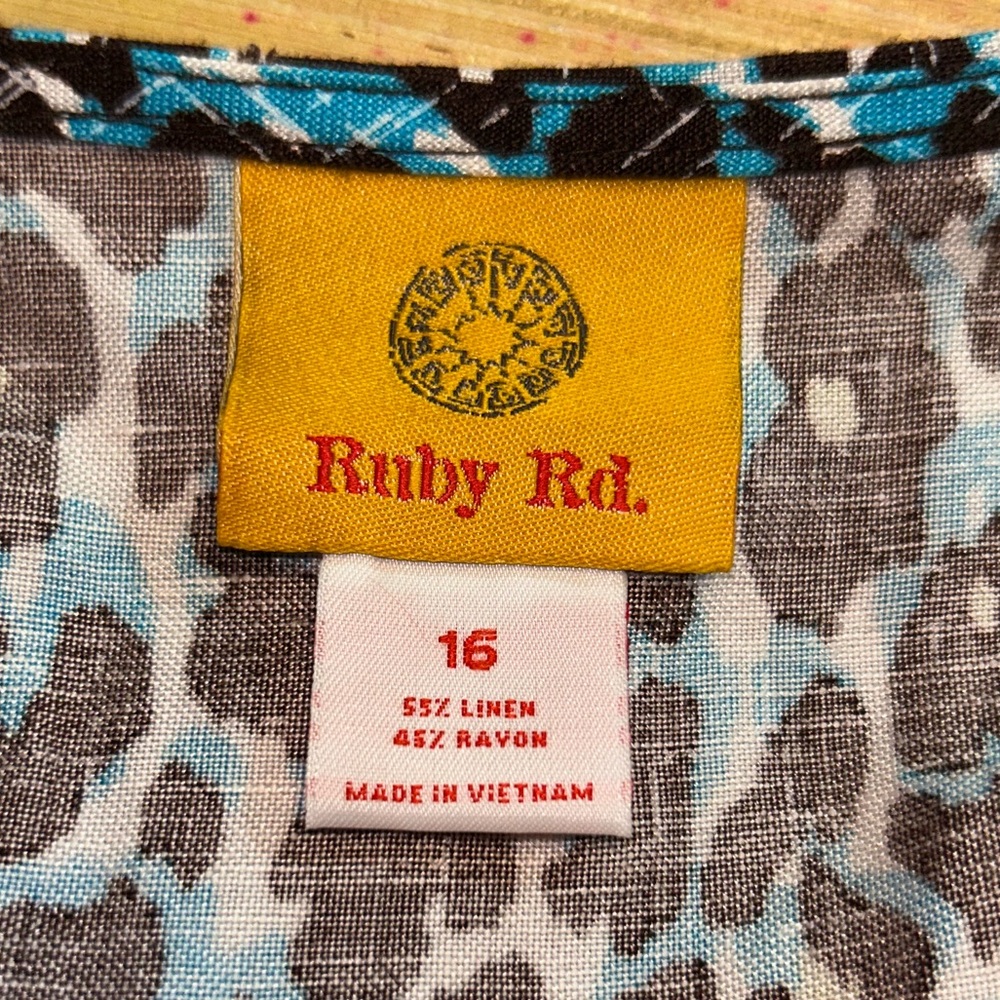 💙🤎♦️NWT Ruby Rd. Animal Print Dress🤎💙 - Picture 7 of 12